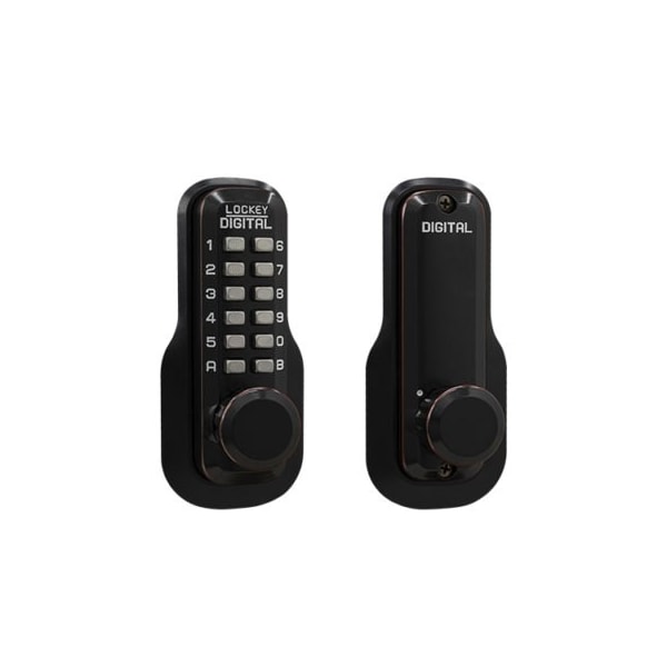 Mechanical Keyless Digital Combination Deadlocking Spring Latch Lock Single Combination Oil Rubbed B